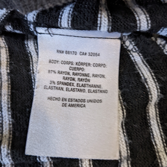 Moth Relaxed Fit Top Black and White Stripes Large - Picture 8 of 9